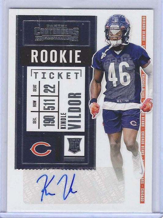 KINDLE VILDOR 2020 PANINI CONTENDERS ROOKIE TICKET AUTO RC #214