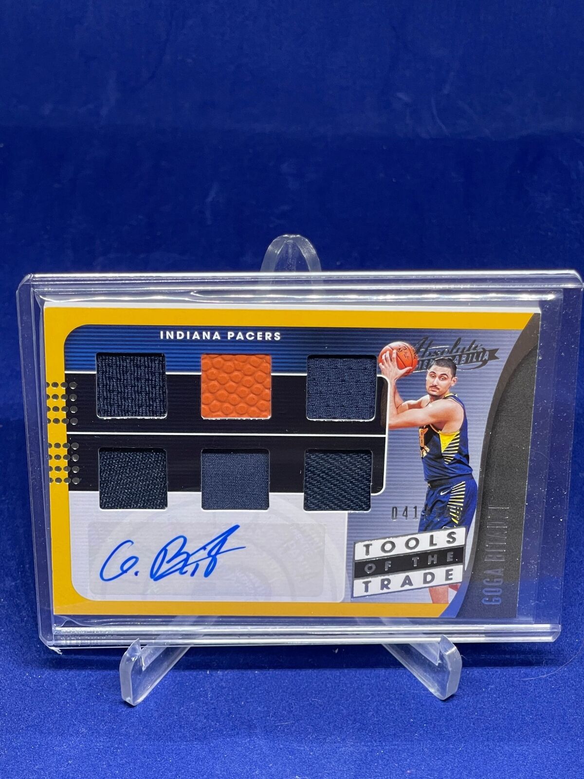 GOGA BITADZE 2019-20 PANINI ABSOLUTE TOOLS OF THE TRADE JERSEY AUTO RC #D 41/149