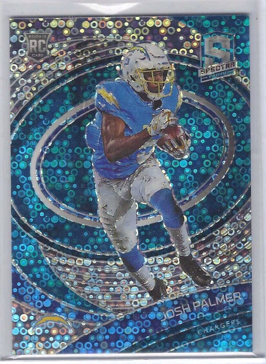 JOSH PALMER 2021 PANINI SPECTRA BLUE DISCO PRIZM ROOKIE RC #D 49/60