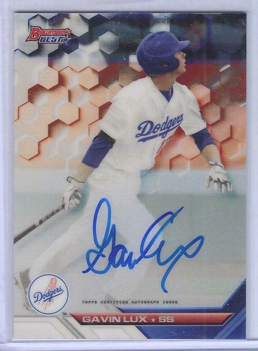 GAVIN LUX 2016 BOWMANS BEST PROSPECT ON CARD AUTO RC #B16-GL