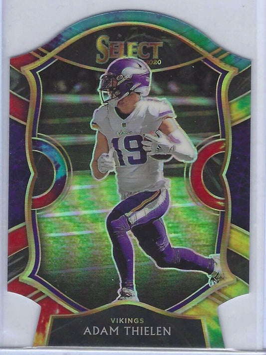 ADAM THIELEN 2020 PANINI SELECT CONCOURSE DIE CUT TIE DYE PRIZM #D 13/25