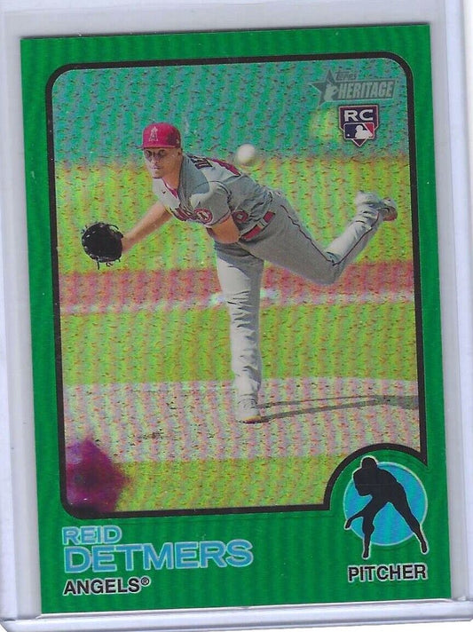 REID DETMERS 2022 TOPPS HERITAGE GREEN REFRACTOR ROOKIE RC #D 106/273