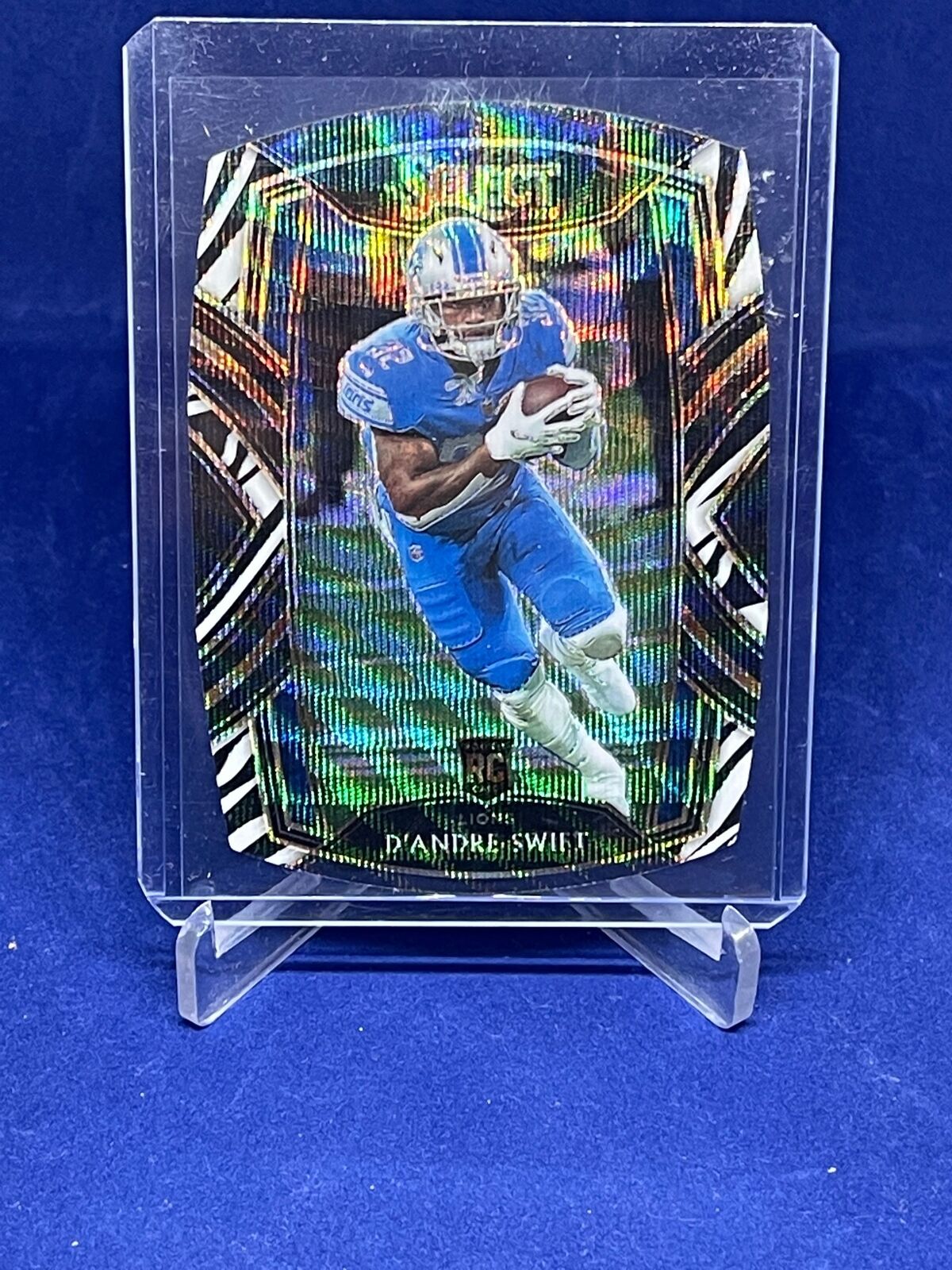 D'ANDRE SWIFT 2020 PANINI SELECT CLUB LEVEL ZEBRA PRIZM DIE CUT ROOKIE RC SSP