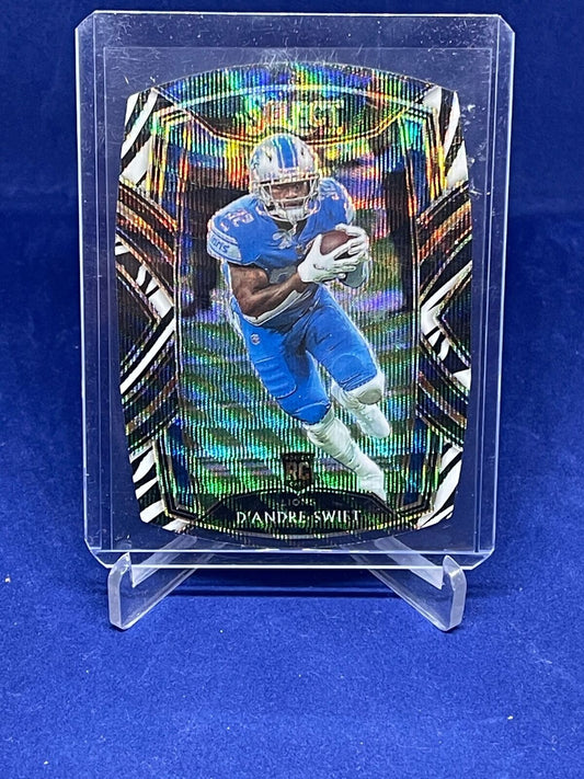 D'ANDRE SWIFT 2020 PANINI SELECT CLUB LEVEL ZEBRA PRIZM DIE CUT ROOKIE RC SSP