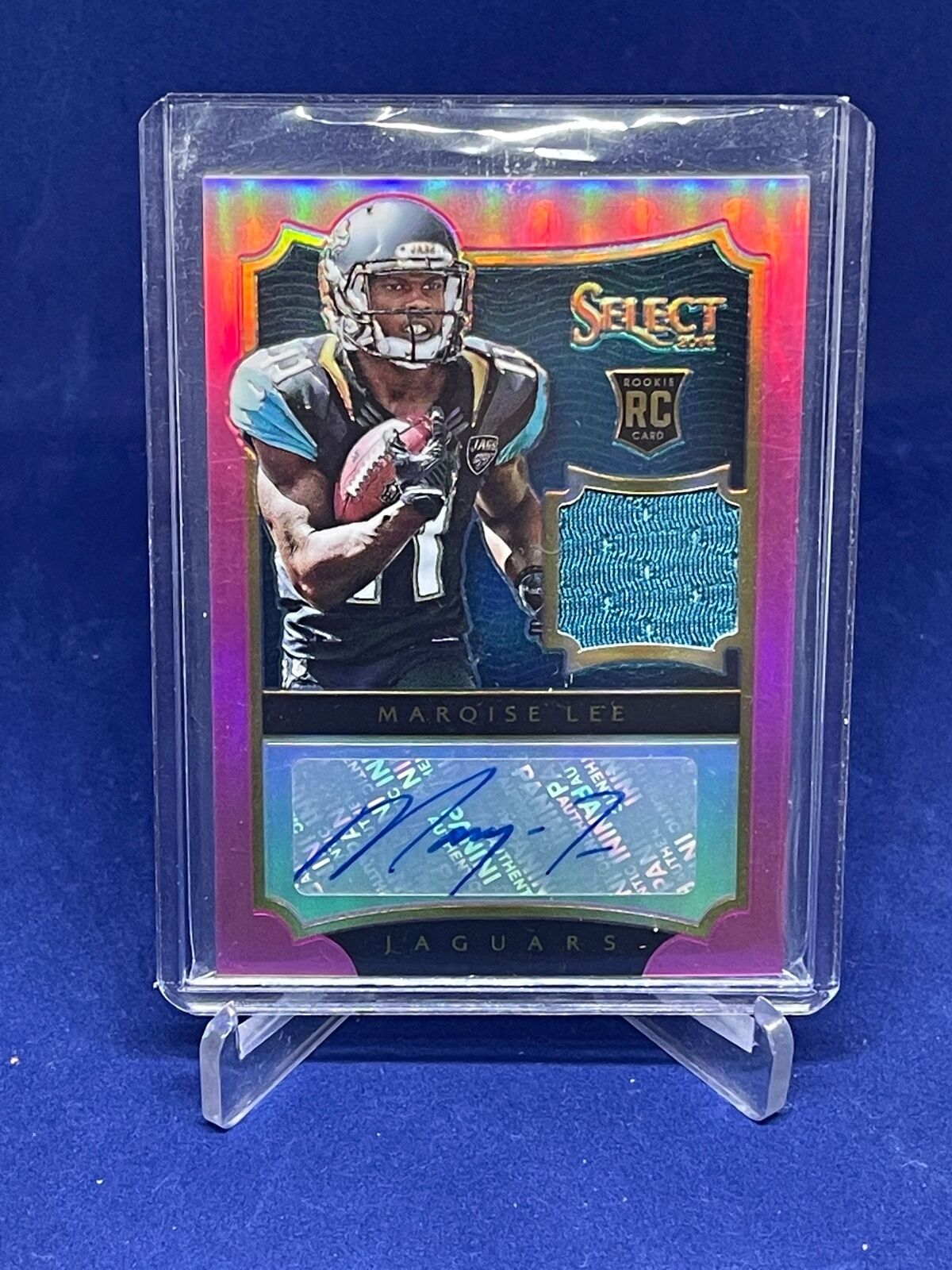 MARQUISE LEE 2014 PANINI SELECT JERSEY AUTO PINK PRIZM ROOKIE RC #D 4/35