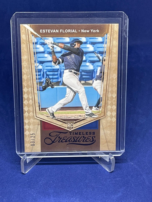 ESTEVAN FLORIAL 2021 PANINI CHRONICLES TIMELESS TREASURES RC #D 3/25