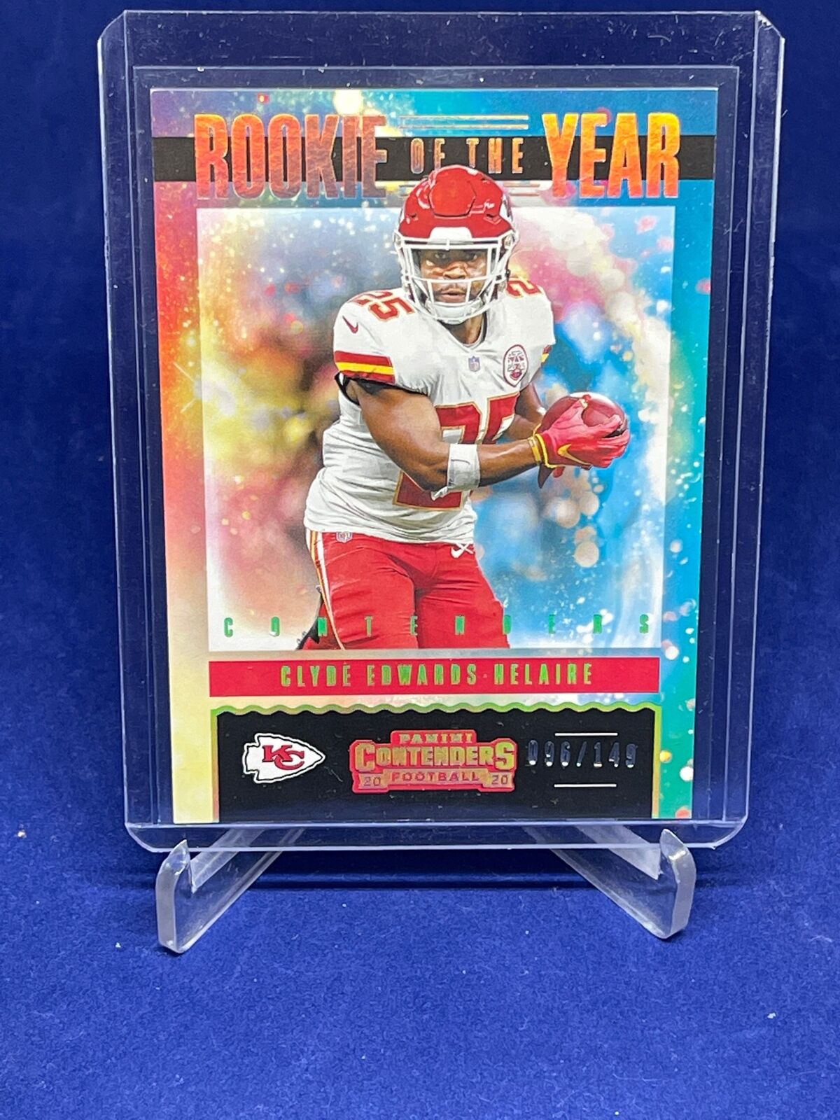CLYDE EDWARDS-HELAIRE 2020 CONTENDERS ROOKIE OF THE YEAR SILVER ROY RC #D 96/149