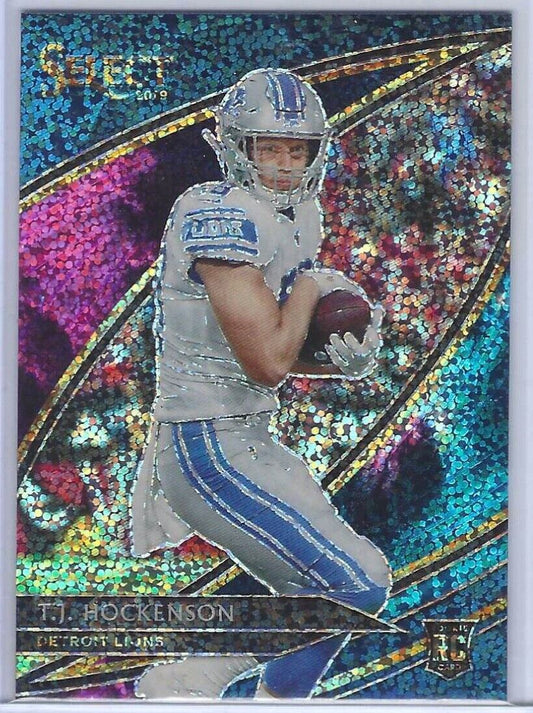 TJ HOCKENSON 2019 PANINI SELECT FIELD LEVEL COSMIC PRIZM SP RC #215