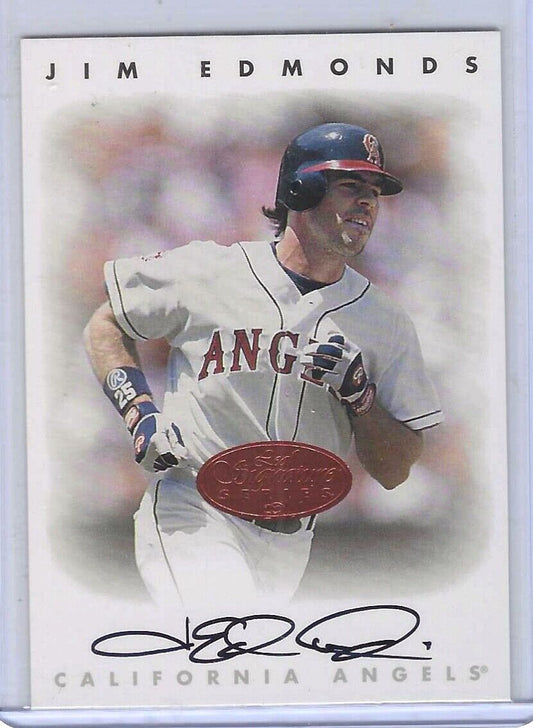 JIM EDMONDS 1996 LEAF DONRUSS SIGNATURE SERIES AUTO