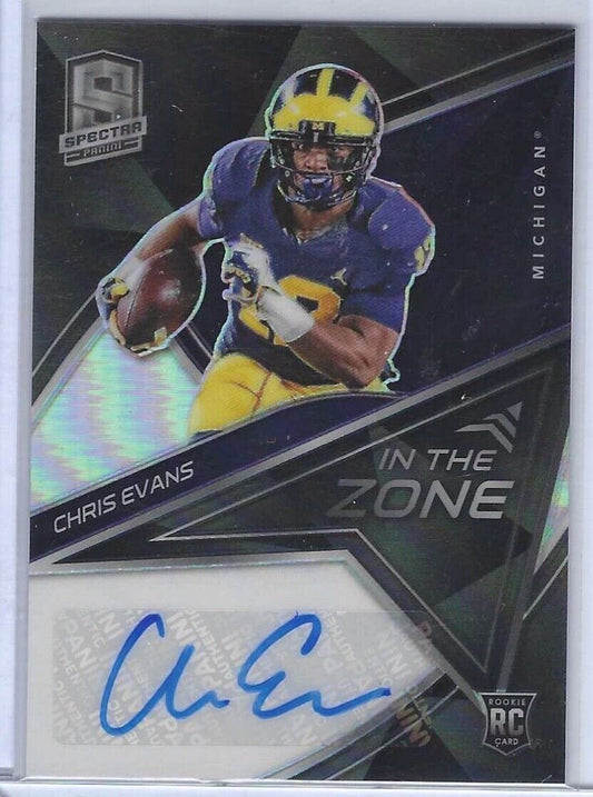 CHRIS EVANS 2021 CHRONICLES DRAFT PICKS SPECTRA IN THE ZONE AUTO RC #D 20/40