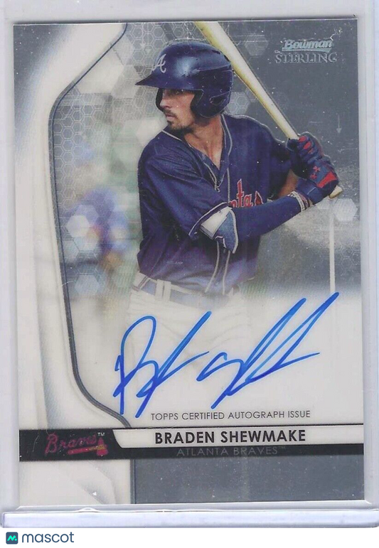 BRADEN SHEWMAKE 2020 BOWMAN STERLING PROSPECT ON CARD AUTO #BSPA-BSH