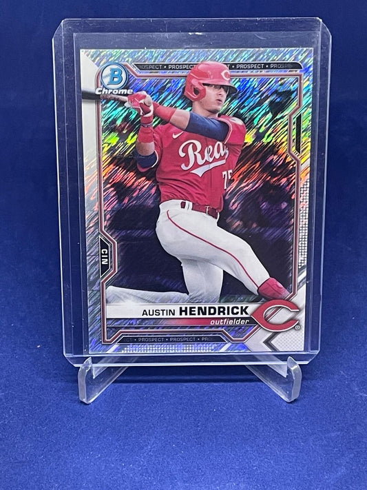 AUSTIN HENDRICK 2021 BOWMAN CHROME PROSPECTS SHIMMER REFRACTOR PROSPECT
