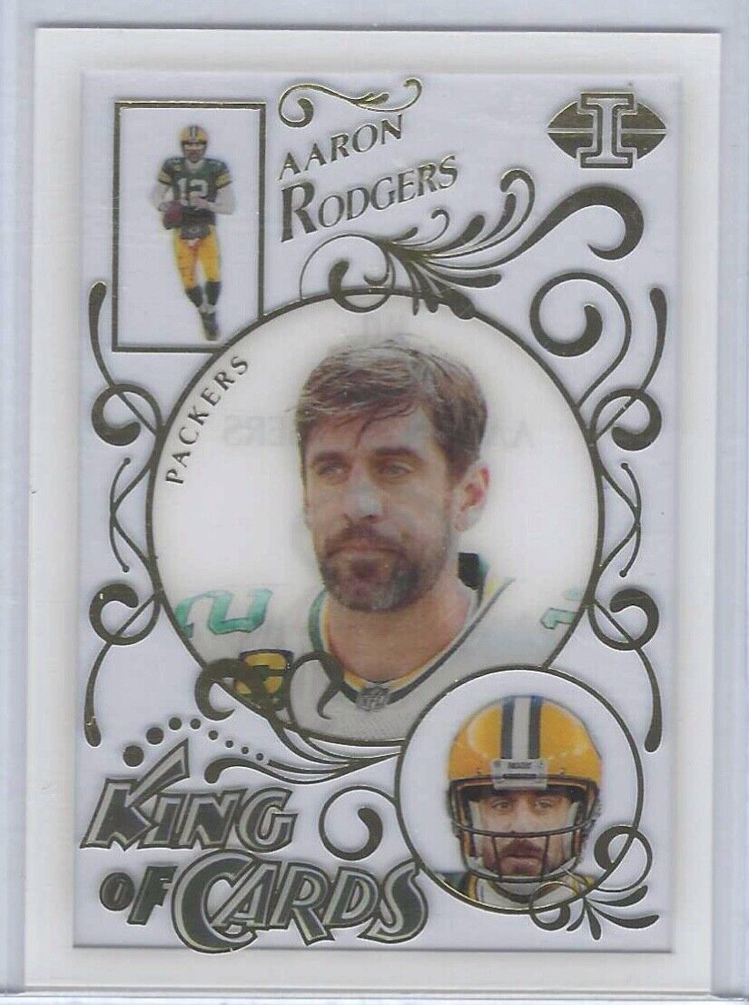 AARON RODGERS 2021 PANINI ILLUSIONS KING OF CARDS ACETATE #KC-4