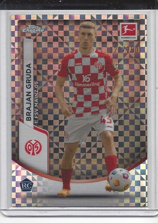 BRAJAN GRUDA 2023-24 TOPPS CHROME BUNDESLIGA X-FRACTOR REFRACTOR RC #D 129/250