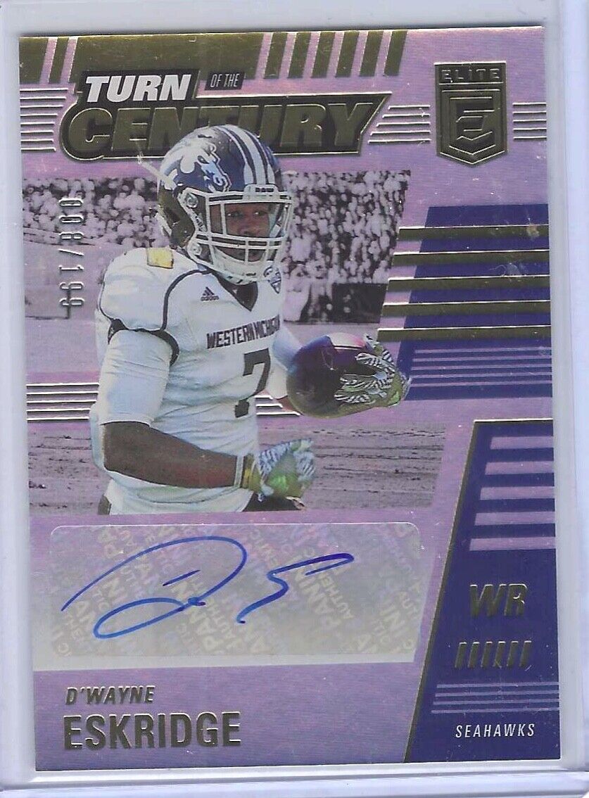 D'WAYNE ESKRIDGE 2021 DONRUSS ELITE TURN OF THE CENTURY AUTO RC #D 008/199