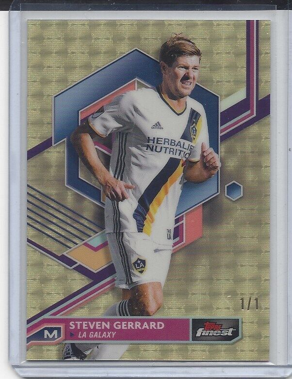 STEVEN GERRARD 2023 TOPPS FINEST MLS GALAXY SUPERFRACTOR TRUE #D 1/1