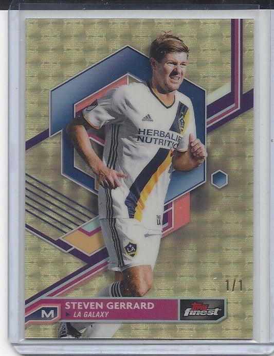 STEVEN GERRARD 2023 TOPPS FINEST MLS GALAXY SUPERFRACTOR TRUE #D 1/1