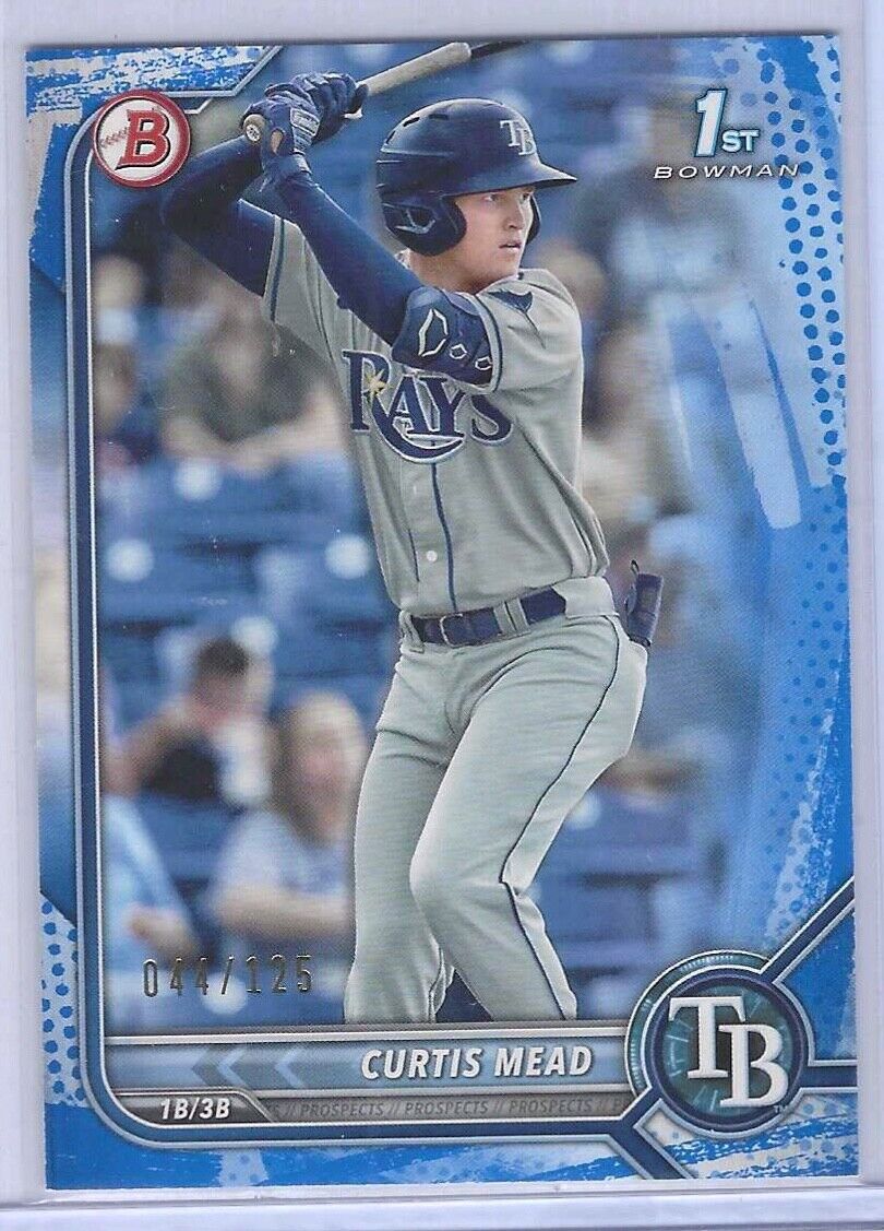 CURTIS MEAD 2022 BOWMAN BLUE 1ST BOWMAN PROSPECT #D 044/125
