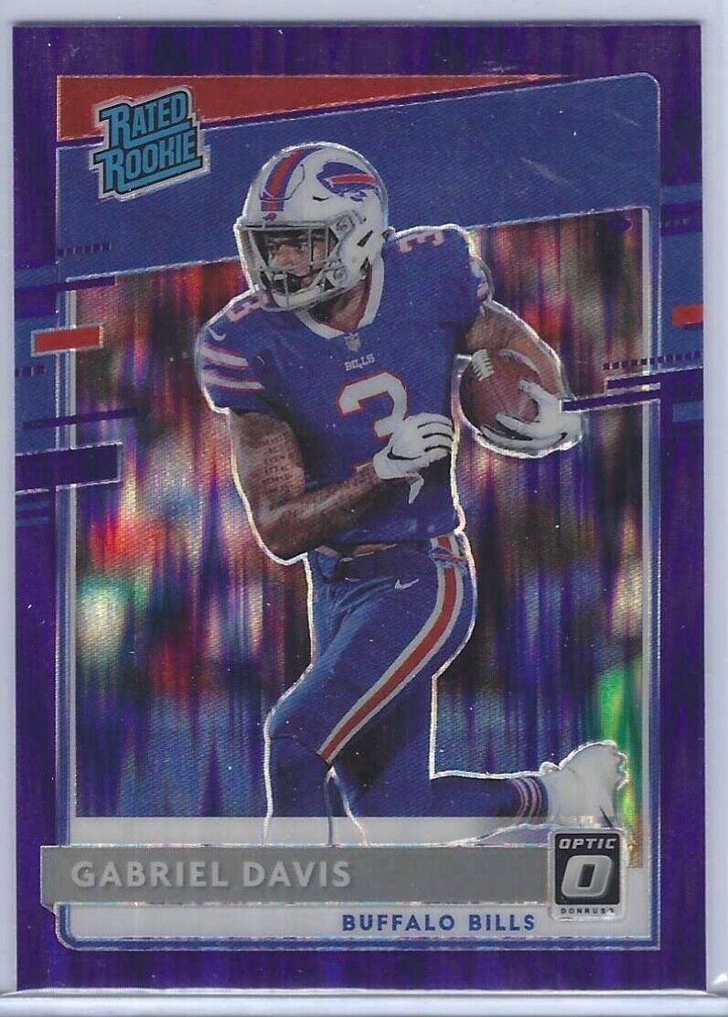 GABRIEL DAVIS 2020 DONRUSS OPTIC PURPLE SHOCK HOLO RATED ROOKIE RC #187