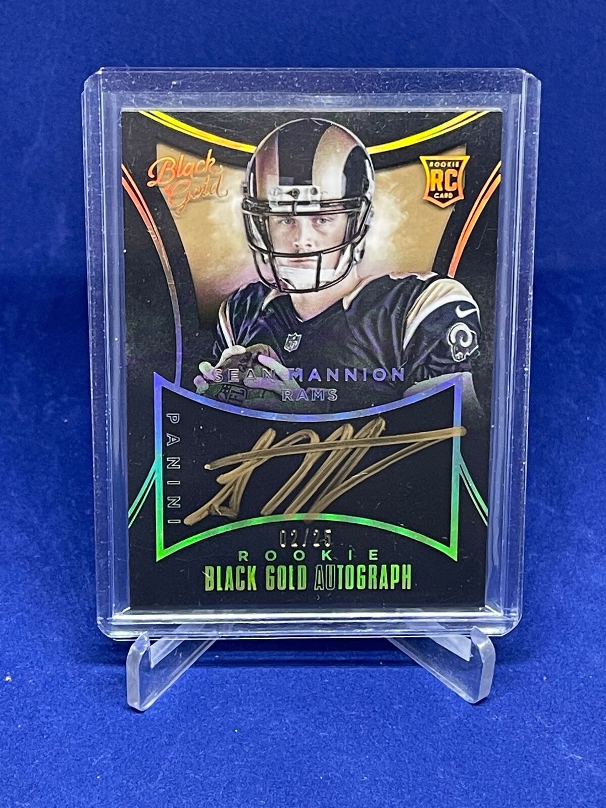 SEAN MANNION 2015 PANINI BLACK GOLD ON CARD AUTO ROOKIE RC #D 2/25
