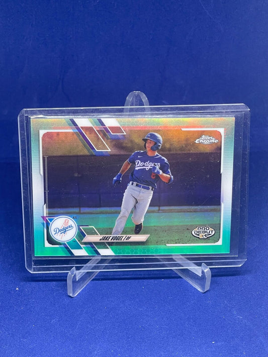 JAKE VOGEL 2021 TOPPS CHROME DEBUT TEAL REFRACTOR PROSPECT #D 1/75