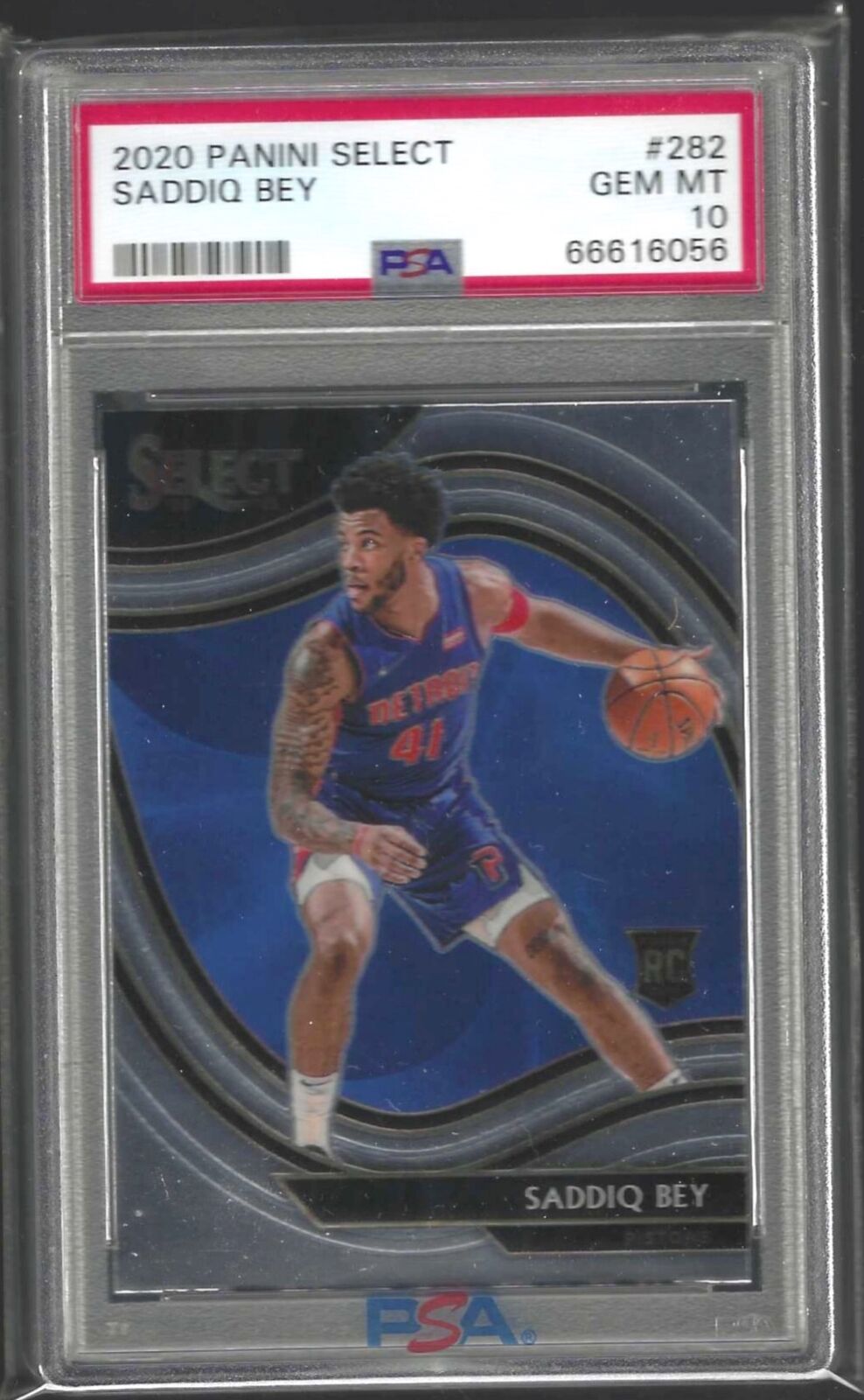SADDIQ BEY 2020-21 PANINI SELECT COURTSIDE ROOKIE RC #282 PSA 10 GEM MINT POP 4