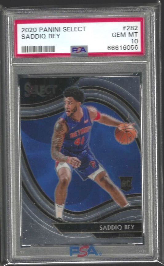 SADDIQ BEY 2020-21 PANINI SELECT COURTSIDE ROOKIE RC #282 PSA 10 GEM MINT POP 4