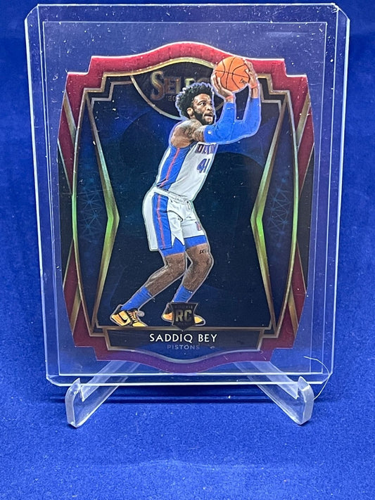 SADDIQ BEY 2020-21 PANINI SELECT PREMIER LEVEL RED PRIZM DIE CUT RC #D 170/175