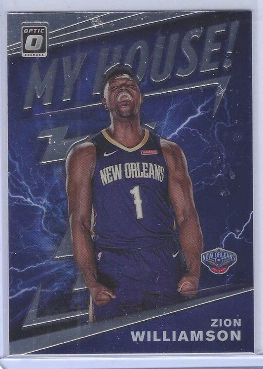 ZION WILLIAMSON 2019 PANINI DONRUSS OPTIC MY HOUSE! INSERT ROOKIE RC #15