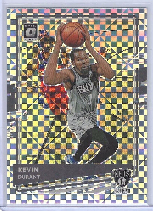 KEVIN DURANT 2020-21 PANINI DONRUSS OPTIC SILVER CHECKERBOARD HOLO SSP #136
