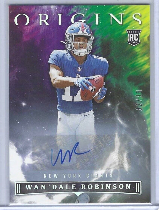 WAN'DALE ROBINSON 2022 PANINI ORIGINS ROOKIE AUTO RC #D 82/99