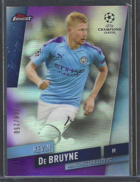 KEVIN DE BRUYNE 2019-20 TOPPS FINEST PURPLE REFRACTOR #D 108/250