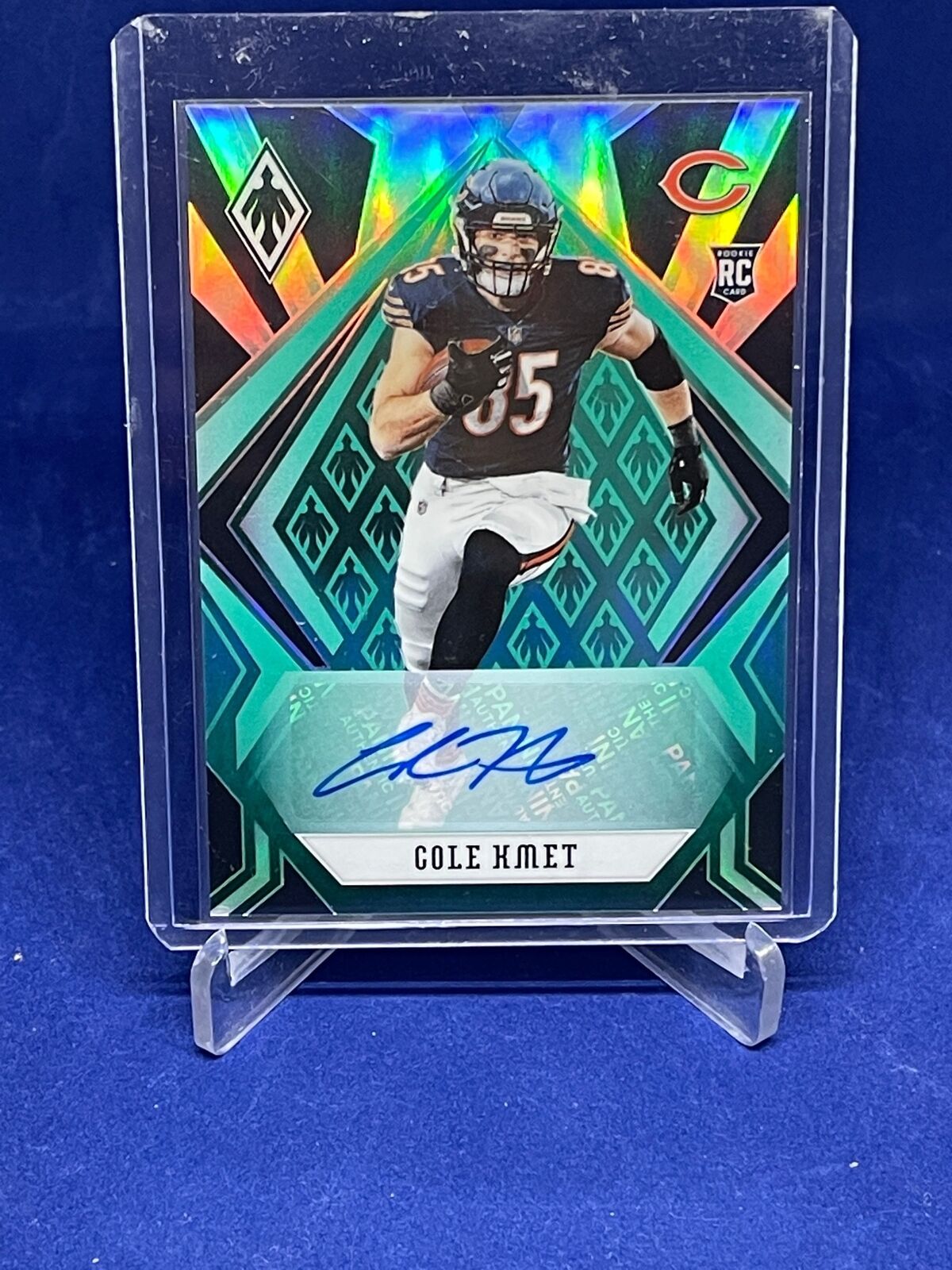 COLE KMET 2020 PANINI PHOENIX TEAL PRIZM ROOKIE AUTO RC #D 7/10