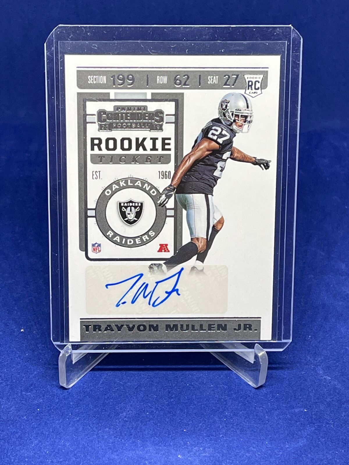 TRAYVON MULLEN JR 2019 PANINI CONTENDERS ROOKIE TICKET AUTO RC #258