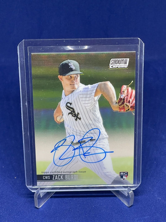 ZACH BURDI 2021 STADIUM CLUB CHROME ON CARD AUTO ROOKIE RC