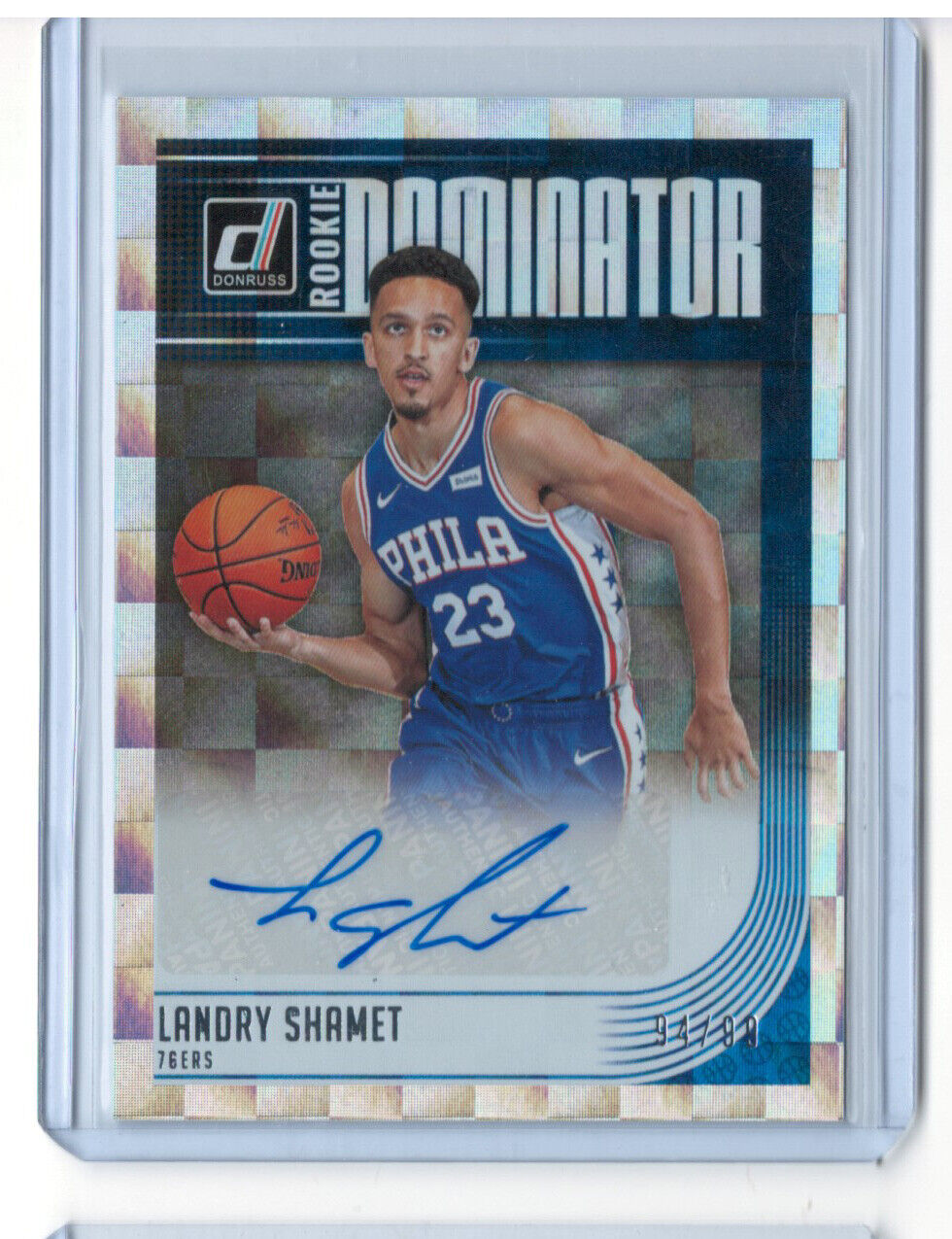LANDRY SHAMET 2018-19 PANINI DONRUSS DOMINATOR ROOKIE AUTO RC #D 94/99