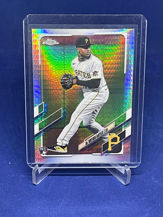 KE'BRYAN HAYES 2021 TOPPS CHROME PRISM REFRACTOR ROOKIE RC #191