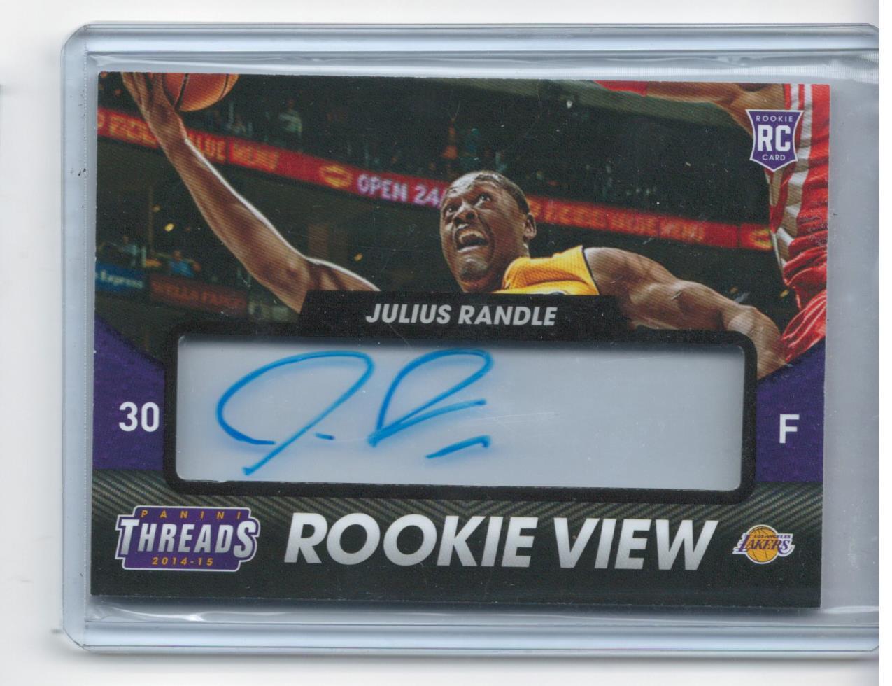 JULIUS RANDLE 2014-15 PANINI THREADS ROOKIE VIEW ON CARD AUTO RC