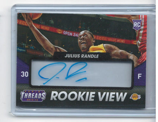 JULIUS RANDLE 2014-15 PANINI THREADS ROOKIE VIEW ON CARD AUTO RC