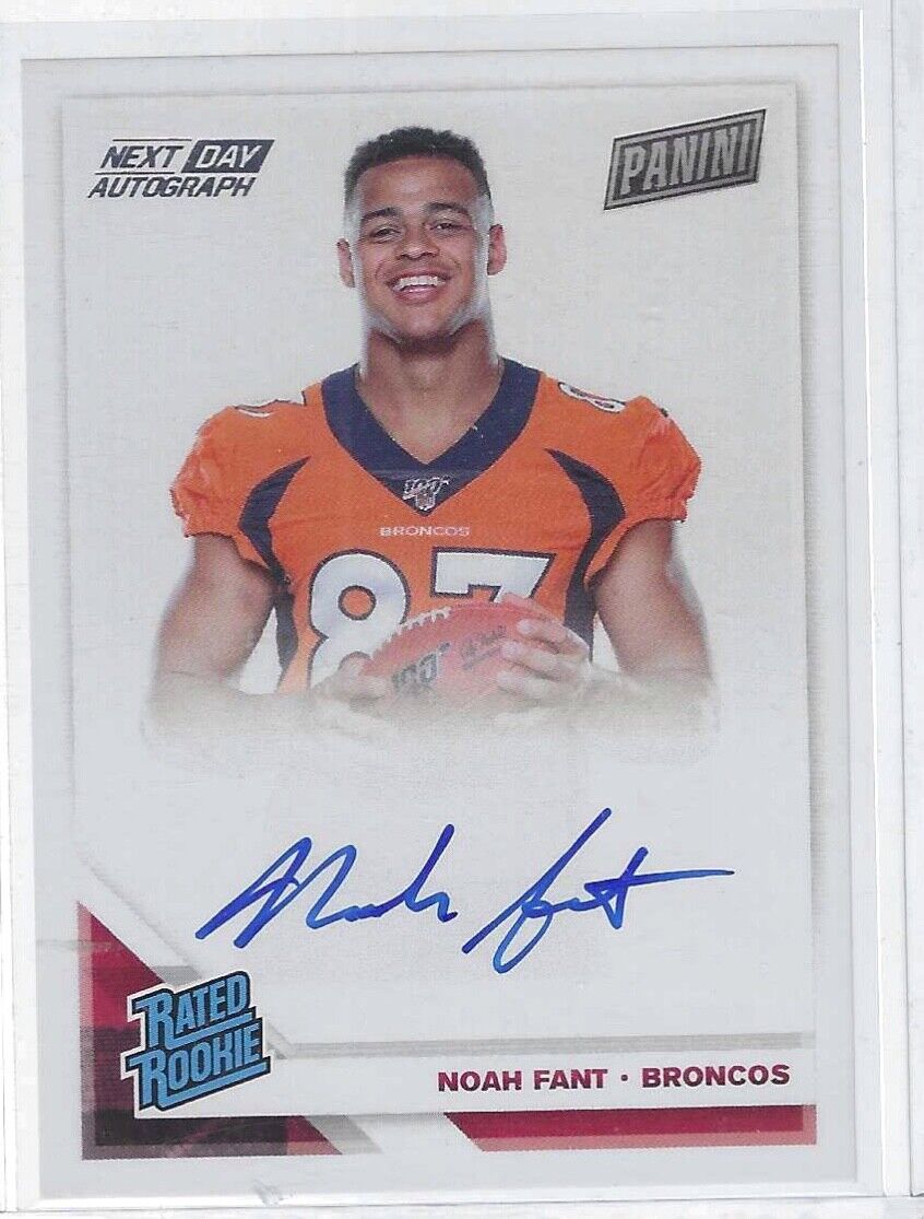 NOAH FANT PANINI NEXT DAY SIGNATURES RATED ROOKIE ON CARD AUTO RC #RPS-NF