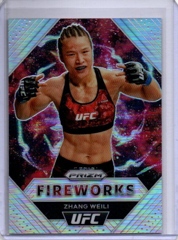 ZHANG WEILI 2021 PANINI PRIZM UFC FIREWORKS SILVER PRIZM #15