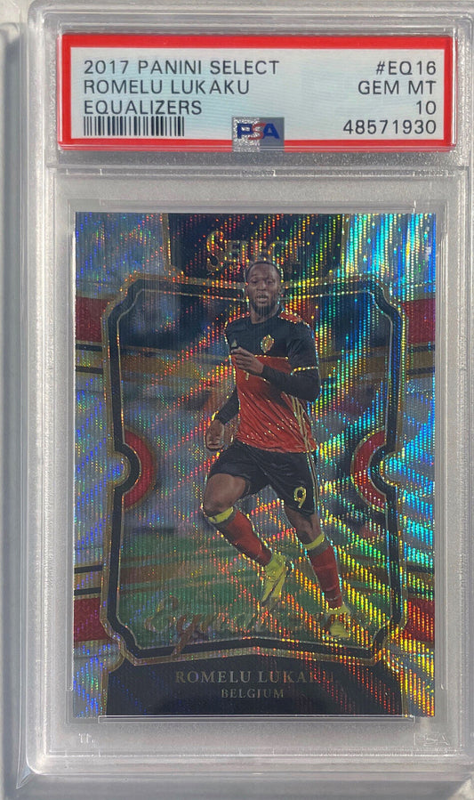 ROMELU LUKAKU 2017 PANINI SELECT EQUALIZERS PRIZM #EQ16 PSA 10 GEM MINT POP 3