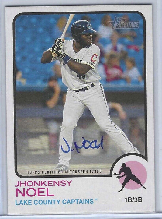 JHONKENSY NOEL 2022 TOPPS HERITAGE MINOR LEAGUE PROSPECT REAL ONE AUTO #ROA-JN