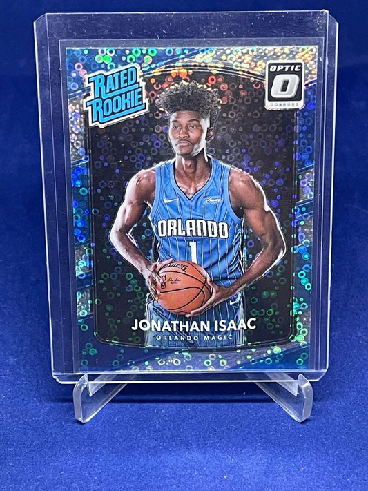 JONATHAN ISAAC 2017-18 DONRUSS OPTIC RATED ROOKIE DISCO PRIZM HOLO RC #195