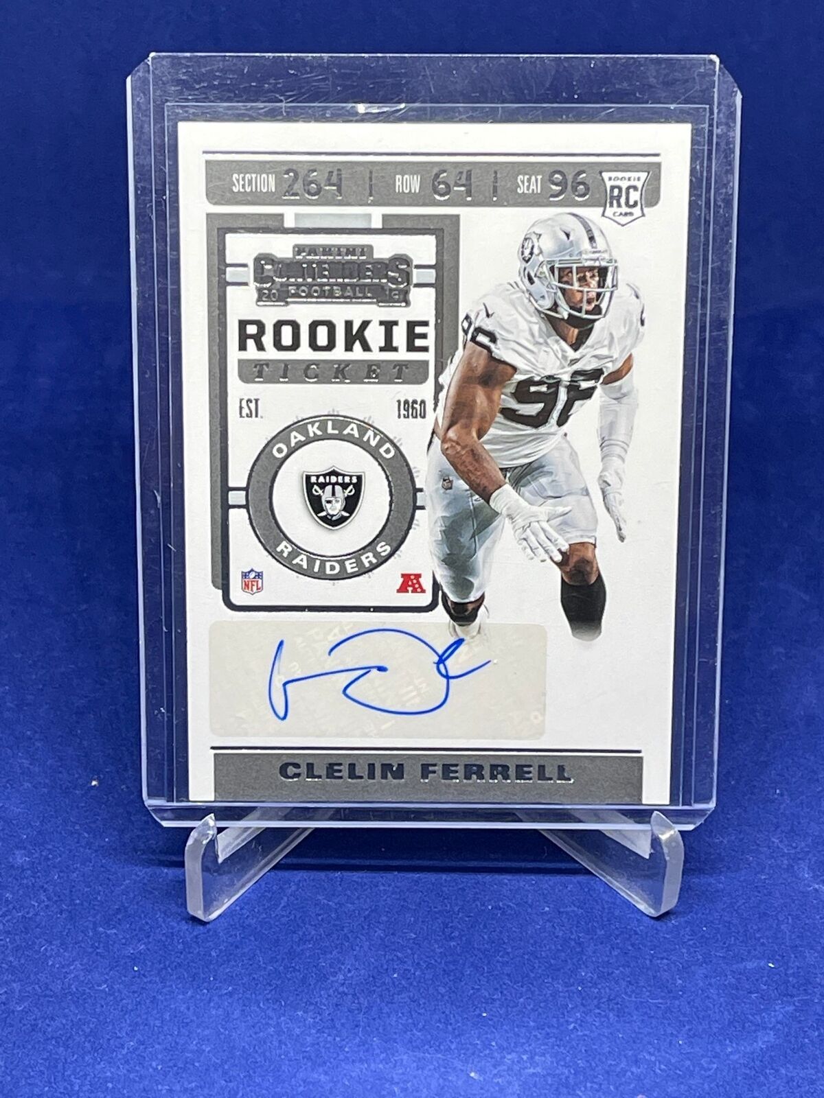 CLELIN FERRELL 2019 PANINI CONTENDERS ROOKIE TICKET AUTO RC #183