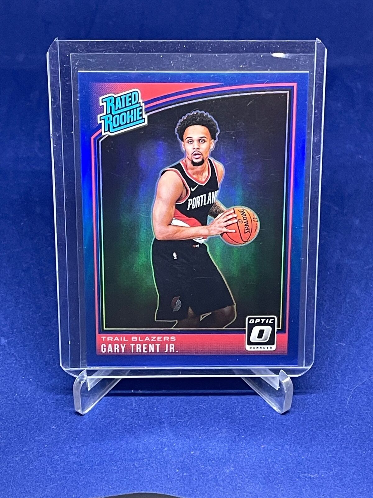 GARY TRENT JR 2018-19 DONRUSS OPTIC RATED ROOKIE BLUE PRIZM HOLO RC #D 21/49