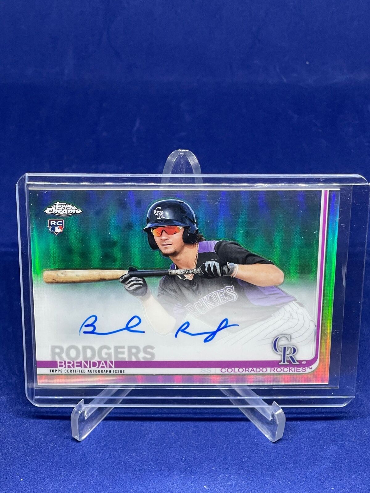 BRENDAN RODGERS 2019 TOPPS CHROME ON CARD AUTO REFRACTOR ROOKIE RC #D 79/499