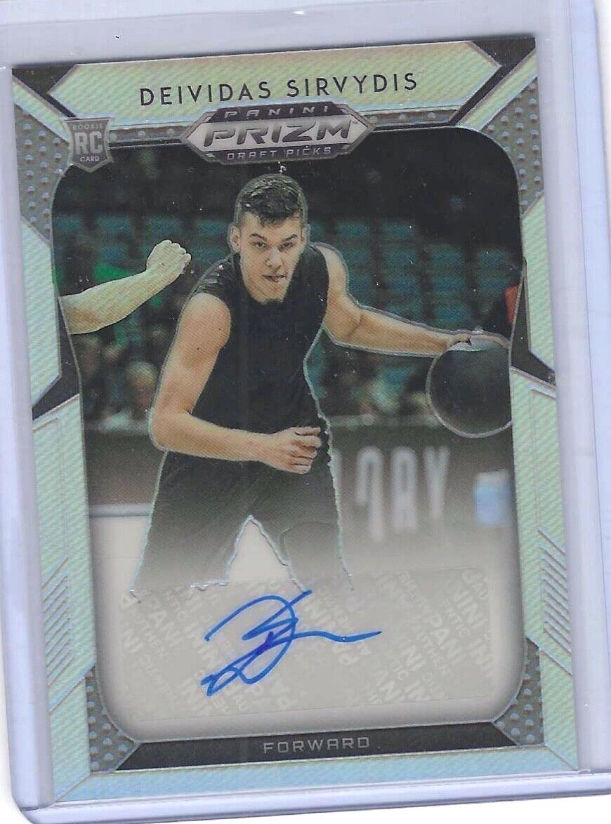 DEIVIDAS SIRVYDIS 2019 PANINI PRIZM DRAFT PICKS SILVER PRIZM ROOKIE AUTO RC #37