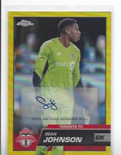SEAN JOHNSON 2023 TOPPS CHROME MLS GOLD REFRACTOR AUTO #D 13/50