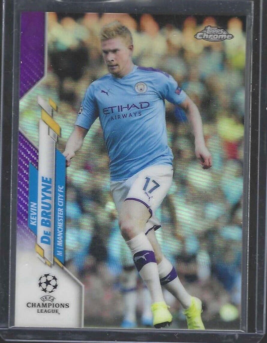 KEVIN DE BRUYNE 2019-20 TOPPS CHROME UEFA PURPLE REFRACTOR #D 030/250